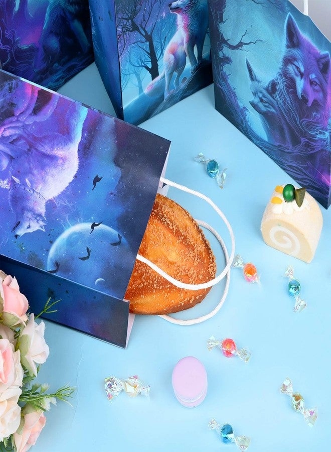 Bolsome 16Pcs Wolf Party Paper Gift Bags Wolf Candy Bags with Handles Wolf Goodie Favor Treat Bags for Wolf Theme Birthday Party Decorations - Image 5